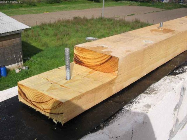 Как закрепить мауэрлат к газобетону без армопояса?