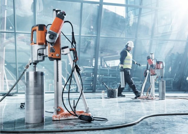 Оборудование для алмазного бурения отверстий в бетоне