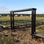 Строительство гаража на винтовых сваях