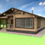 Баня из бруса с открытой террасой: материал и планировка