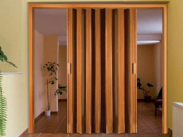Дверь-гармошка: фото, виды, материалы, преимущества и недостатки