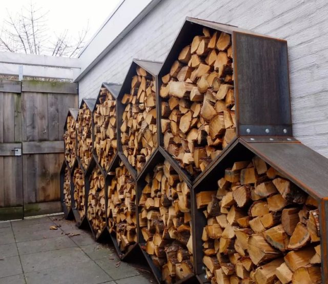 Поленница для дров 2019: что это такое, фото, разновидности
