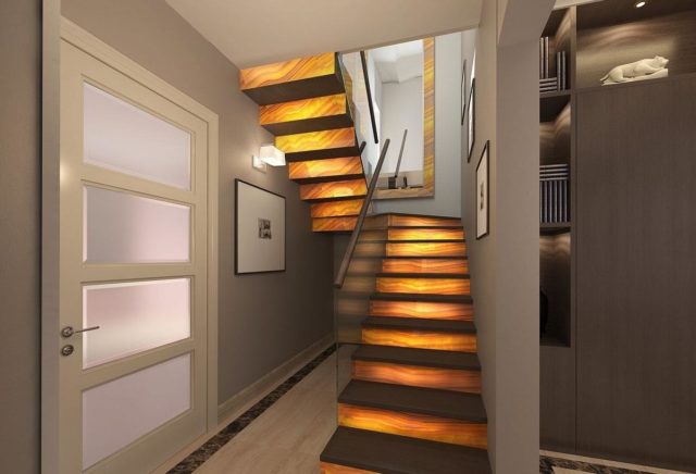 П-образная лестница на второй этаж: фото, виды, особенности